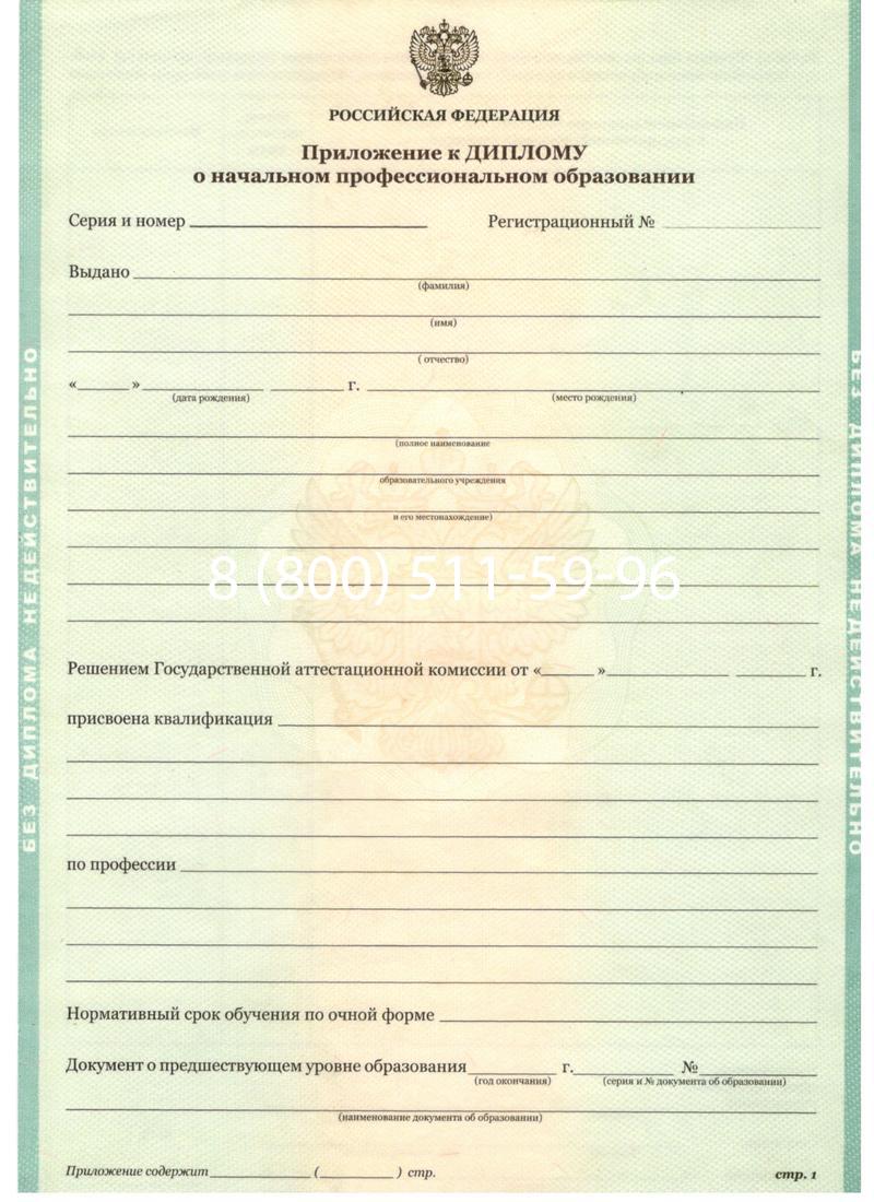 Заказать Диплом училища 2010 год в Твери